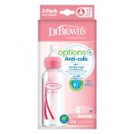 Dr. Brown's Narrow-Neck Options+ Baby Bottle Pink 2-Pack